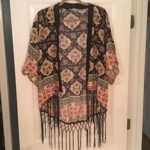 Fringed Kimono